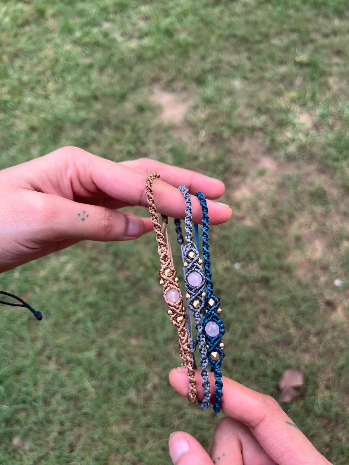 Macrame Rose quartz Crystal Bracelet cum anklet